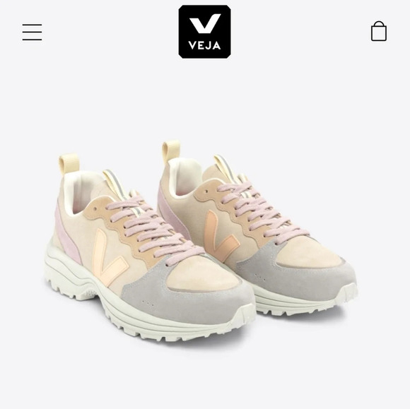 VEJA Venturi suede almond peach multico size US 5 NWT - Picture 4 of 11